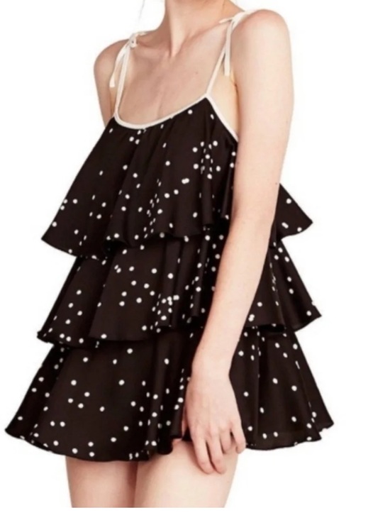 kate spade Tops - Kate Spade Polka Dot Ruffle Chemise Tank Top